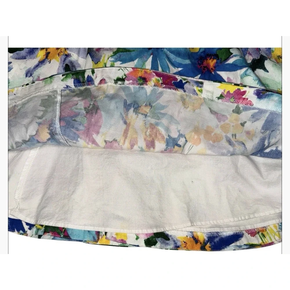 Girls Ralph Lauren Size 16 Colorful Floral Print Fit & Flare Summer Dress